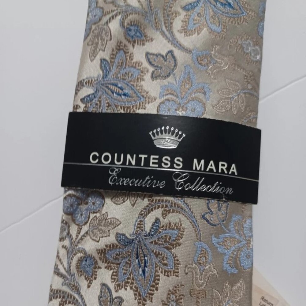 Countess Mara Executive Silk Tie Floral Multicolor Brand New with Tag